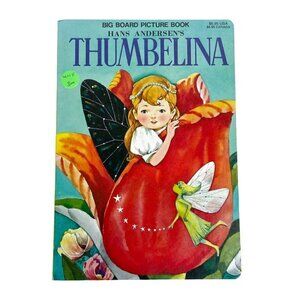 Vintage Thumbelina Hans Andersen Big Board Picture Book